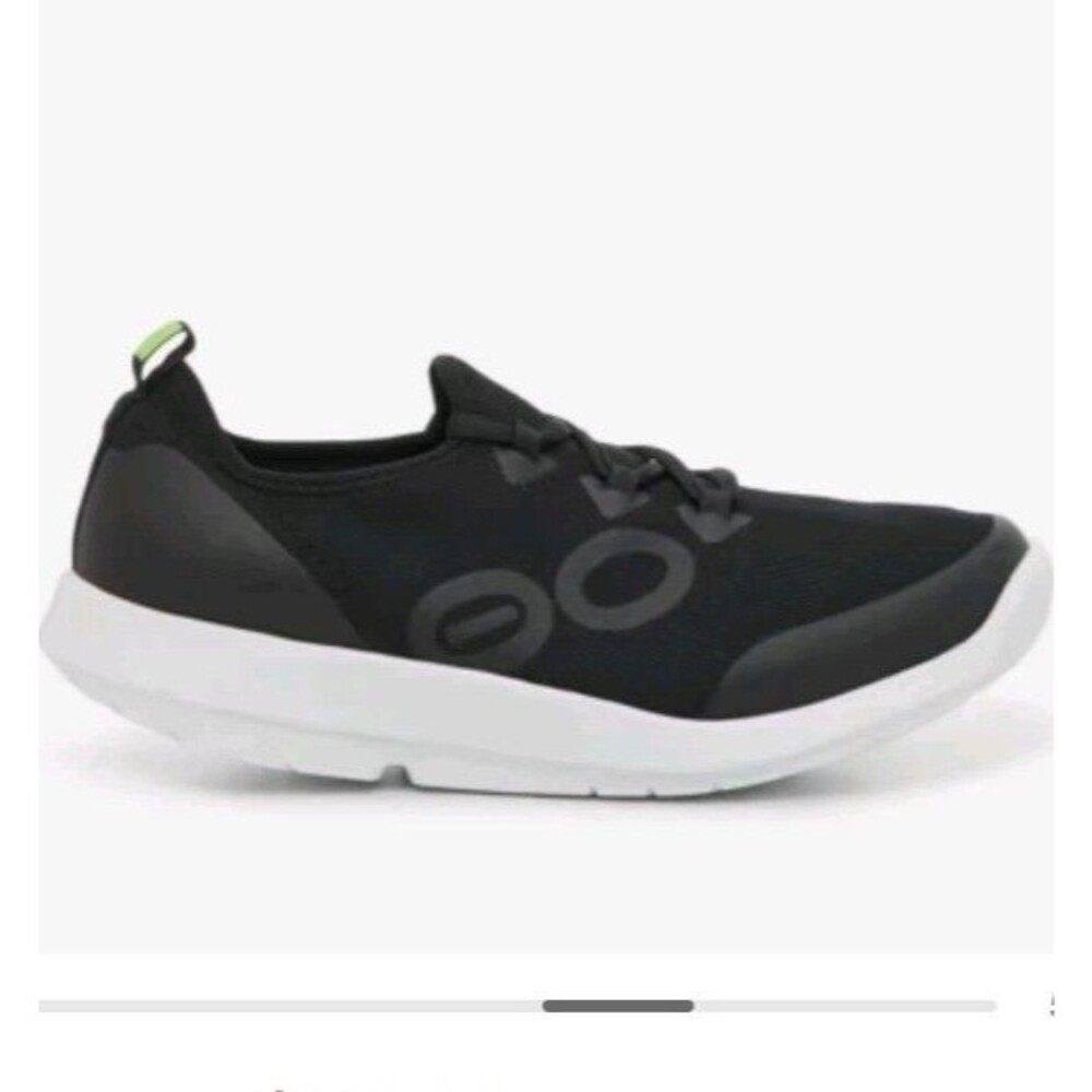 NWT OOFOS OOmg Sport LS Mens Size 11.5 Black White Recovery Shoes Sneakers